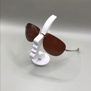 KAENON Variant Brown Gold Sunglasses Rimless Japan FLAW READ